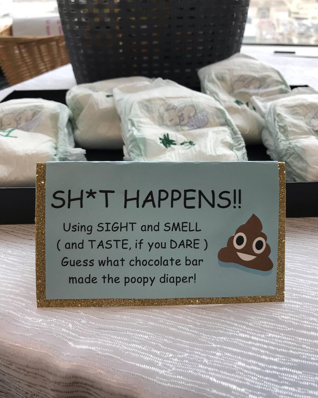 name that shit diaper baby shower game