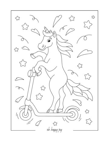 Cute Kawaii Unicorn Coloring Pages - Oh Happy Joy!