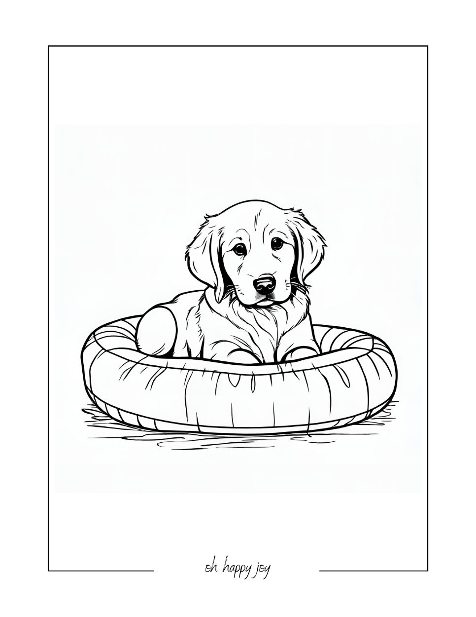 baby golden retriever coloring page