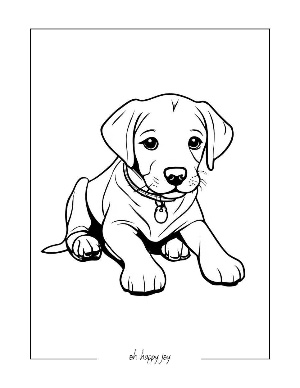 cute labrador retriever coloring page