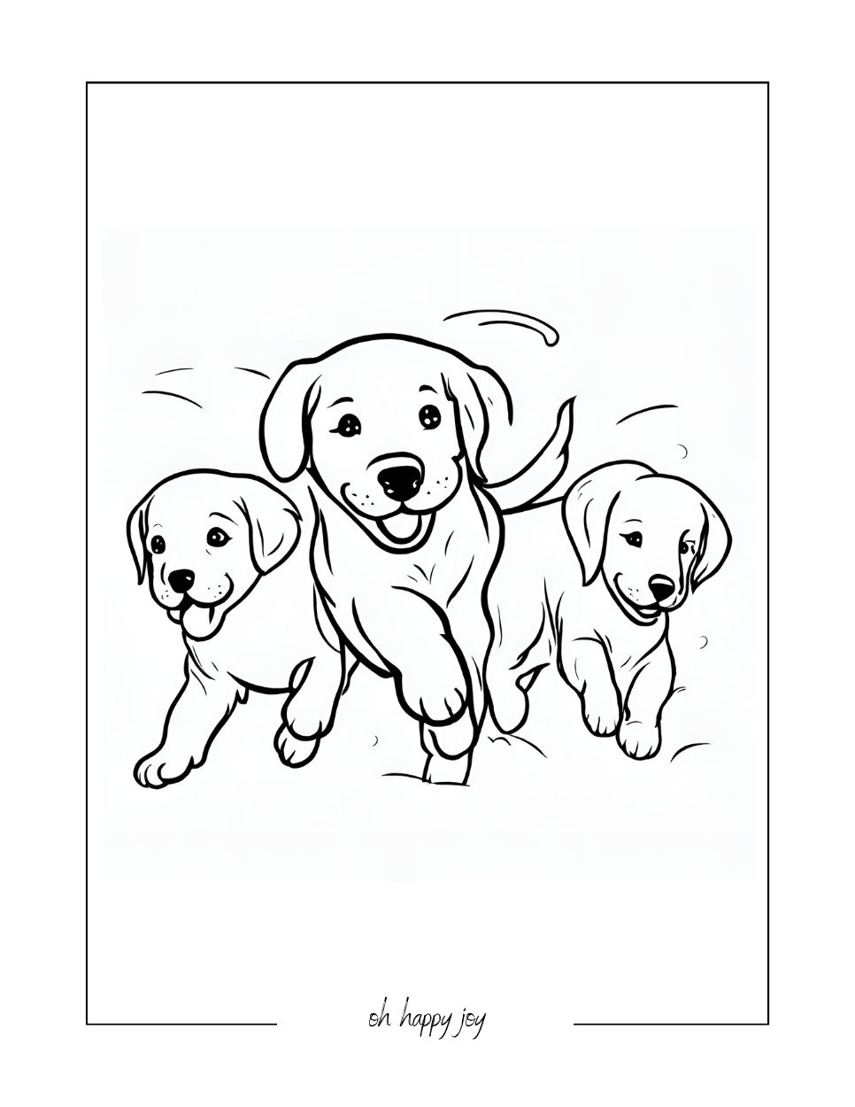 labrador retriever puppies coloring page