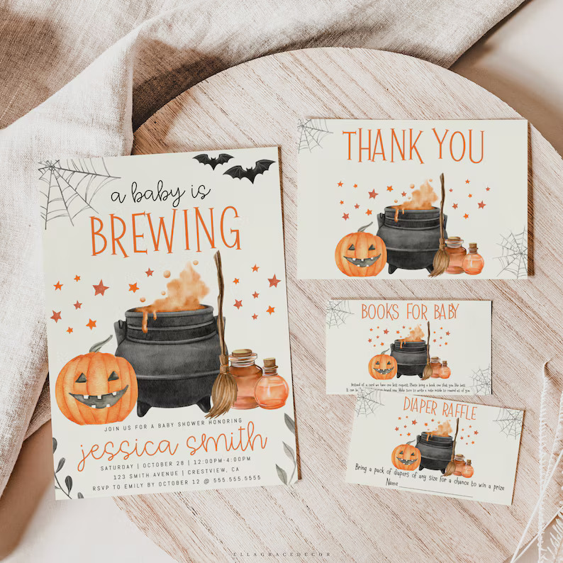 Baby is Brewing - Baby Shower Invitations