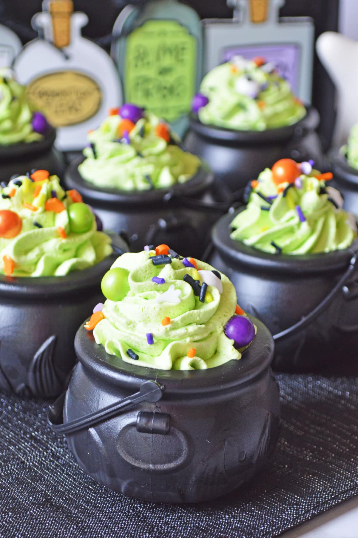 Cauldron Snacks - Halloween Baby Shower Pudding