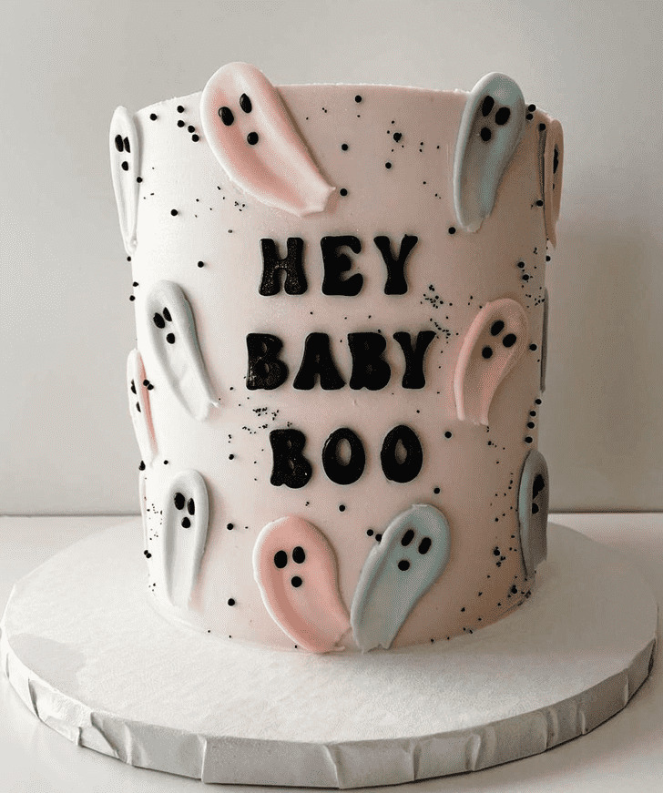 Hey Boo - Halloween Theme Baby Shower Cake