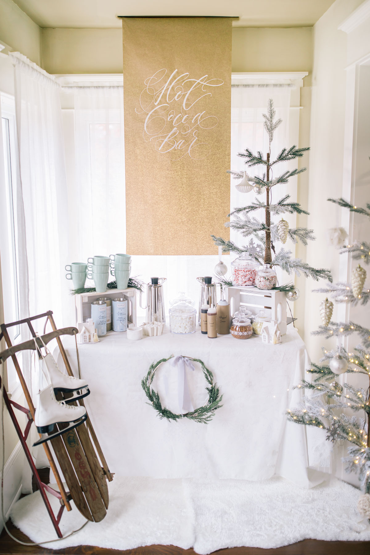 Hot Chocolate Bar for Baby Shower Winter Theme