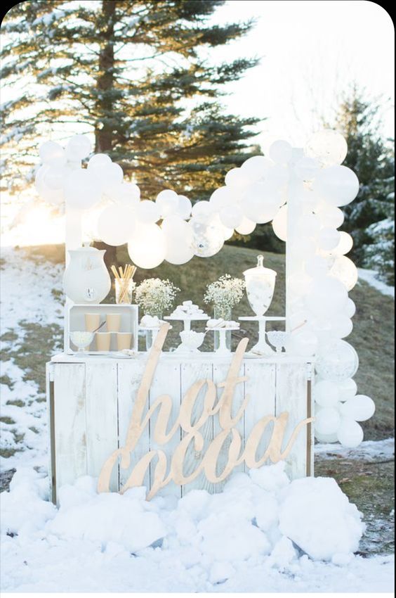 Hot Cocoa Bar - Winter Themed Baby Shower