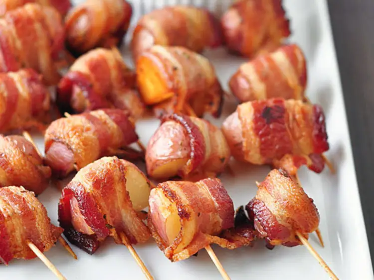 Baby Shower Appetizers - Crispy Bacon and Baby Potatoes