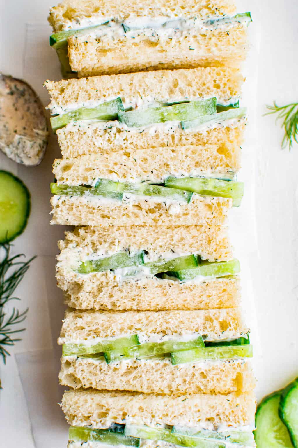 Baby Shower Appetizers - Cucumber Sandwiches