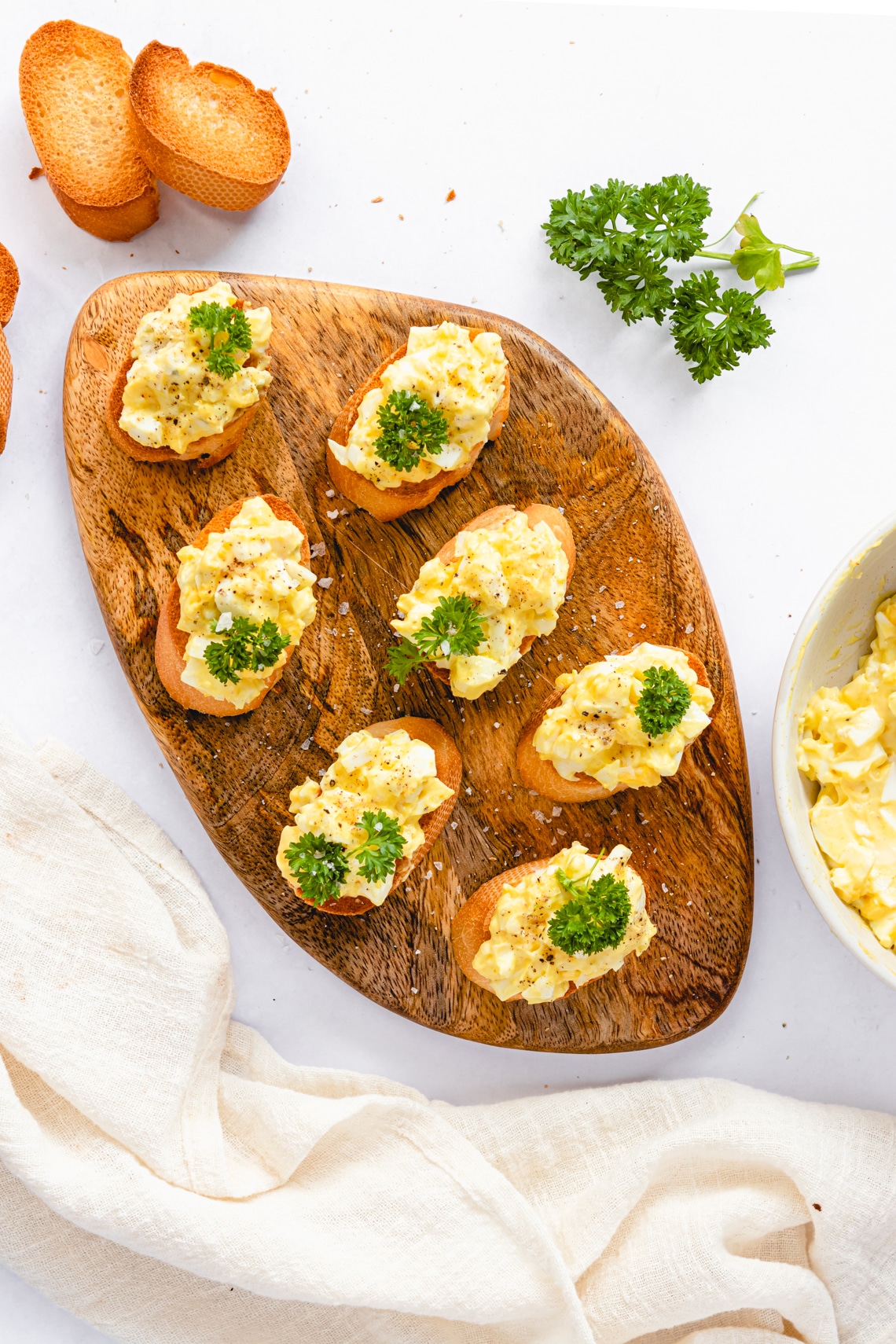 Baby Shower Appetizers - Egg Salad Crostini