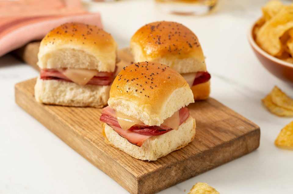 Baby Shower Appetizers - Mini Ham and Cheese Sliders