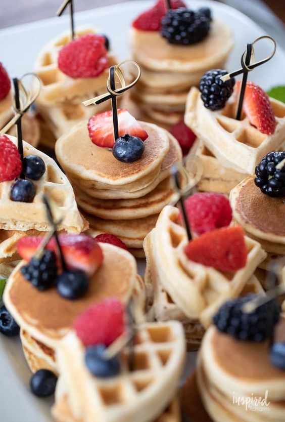 Baby Shower Appetizers - Mini Pancakes