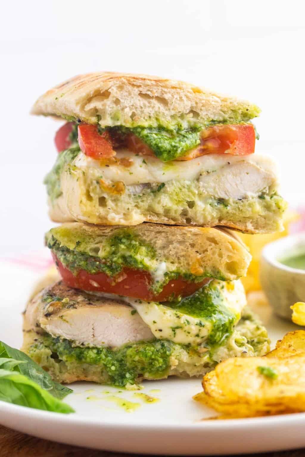 Baby Shower Appetizers - Pesto Chicken Tea Sandwiches