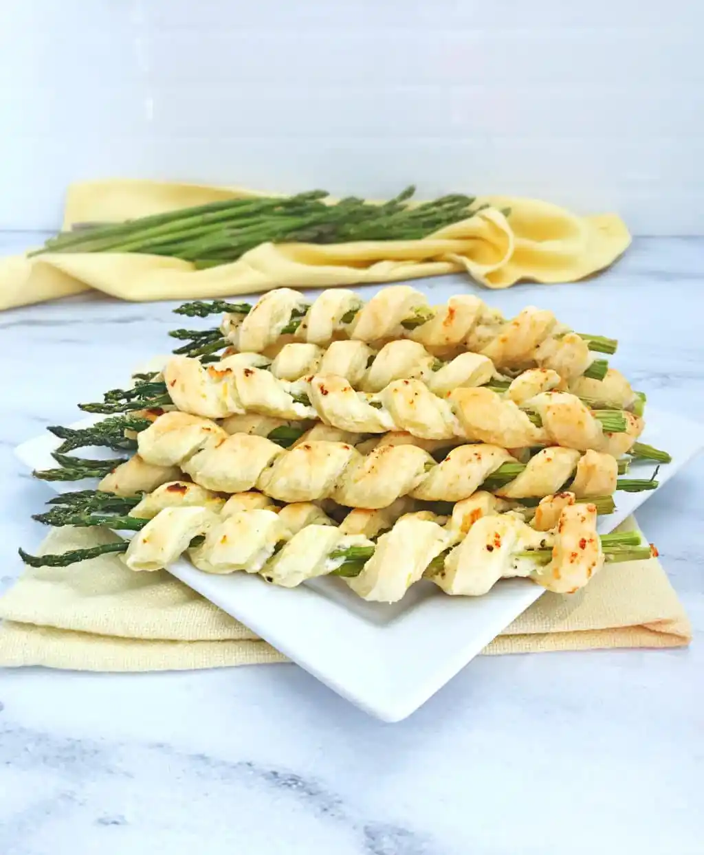 Baby Shower Appetizers - Puff Pastry Wrapped Asparagus