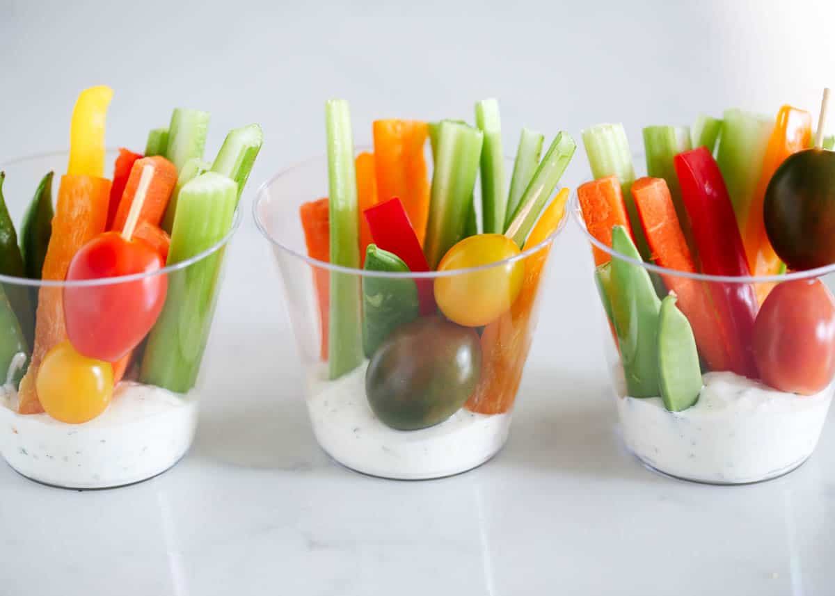 Baby Shower Appetizers - Veggie Cups