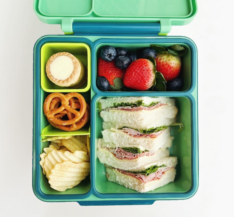 Bento Box School Lunch Ideas - Ham and Cheese Sandwich