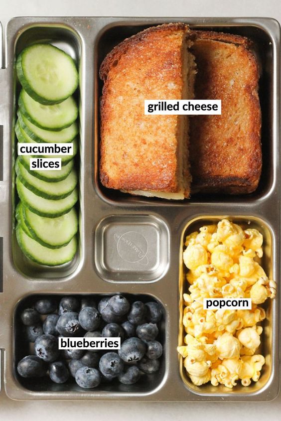 Grilled Cheese Bento Box Lunch Idea - School Lunch