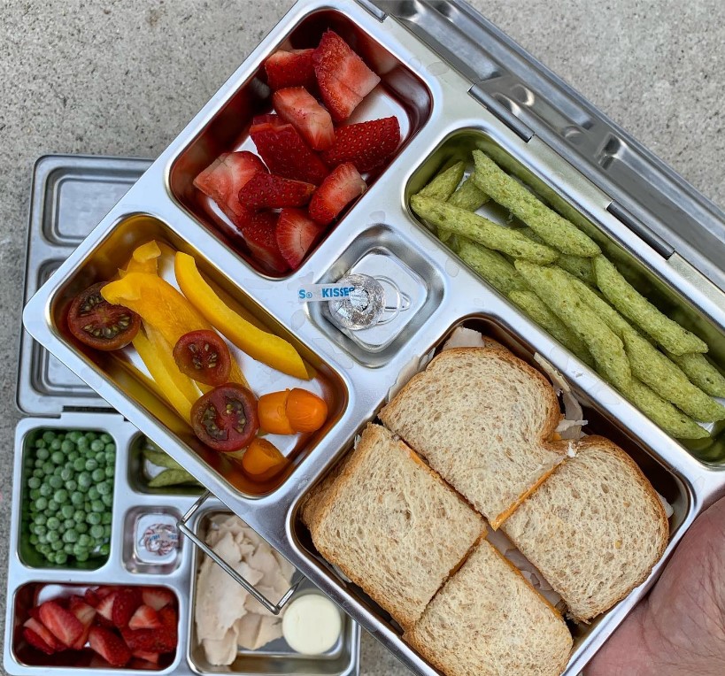 Ham and Cheese Sandwich Lunch Box Idea - School Bento Box